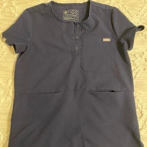 NAVY FIGS SCRUB TOP (XXS)